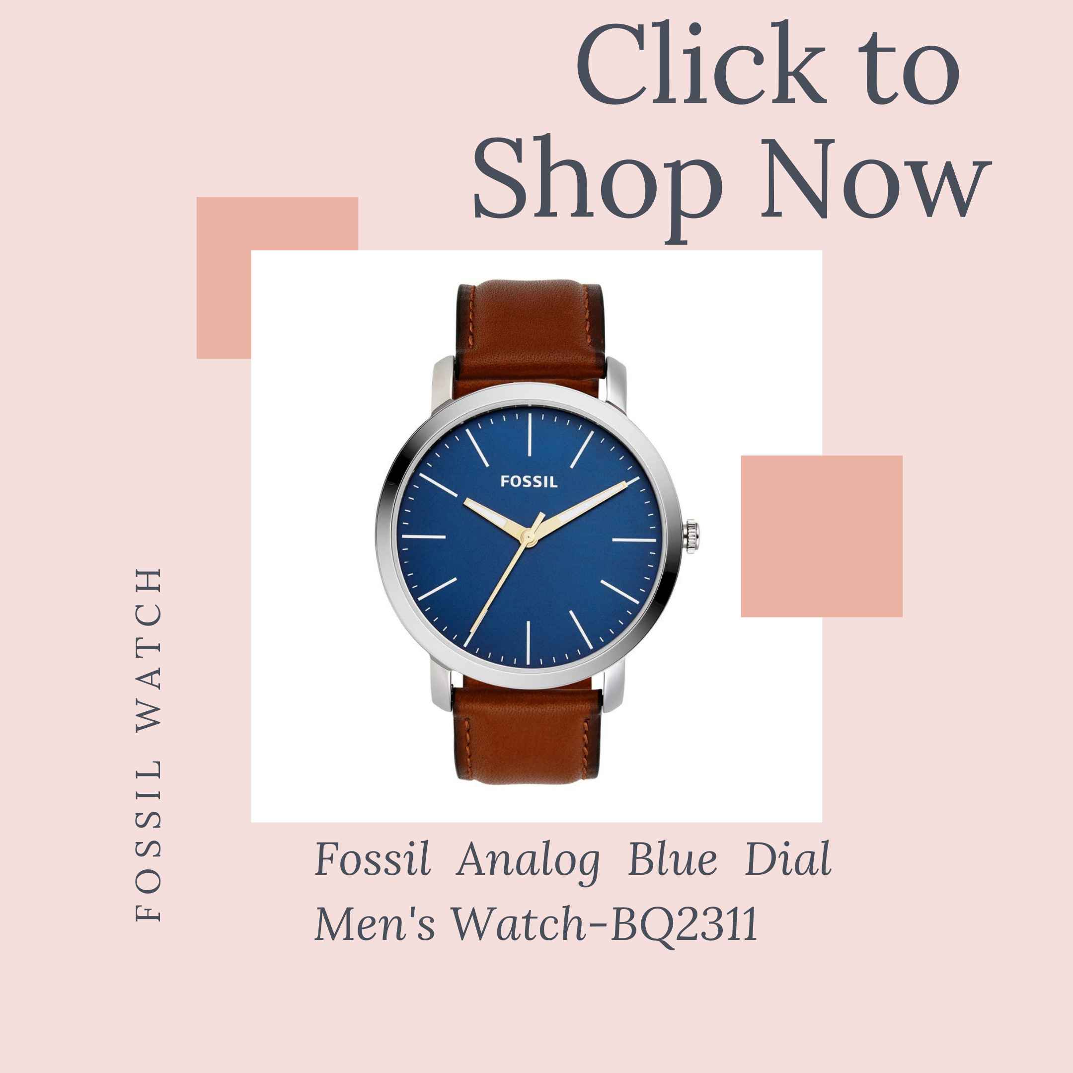 Fossil Analog Blue Dial Men's Watch-BQ2311